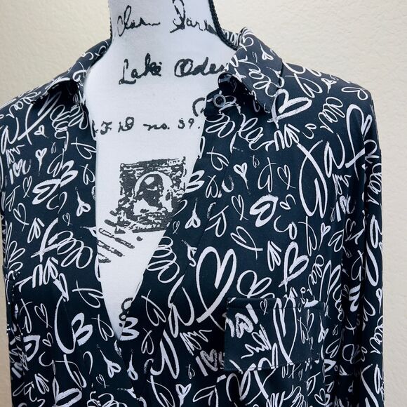 Torrid Studio Knit Surplice Faux Wrap Heart Dress Black White Size 2X edgy - Picture 12 of 15